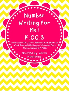 Number Writing for Me K.CC.3 (Kindergarten CCSS aligned!)