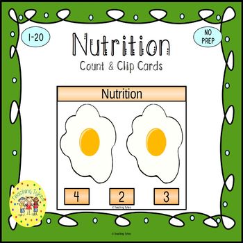 Nutrition Count & Clip Cards *Common Core Aligned*