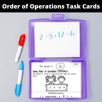 Order of Operations: Task Cards  5th-8th Grade & Homeschool