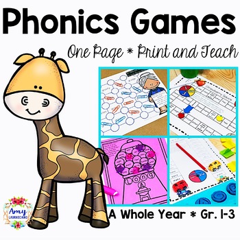 Phonics Games: oo, ir, er, ur, ow, ou, igh, i, ind, oi, aw
