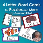 4 Letter Picture Word Puzzles Freebie by Gramma Elliott