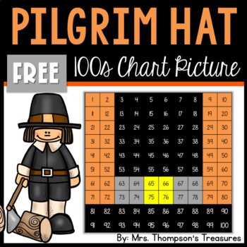 Thanksgiving Pilgrim Hat Hundreds Chart Mystery Picture
