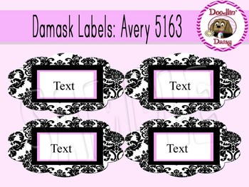 Damask Labels: Avery 5163 (Scallop)