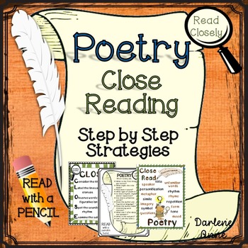 Poetry: Close Reading Step by Step Strategies for Success