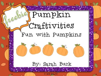 Pumpkin Craftivities - Fall - Freebie