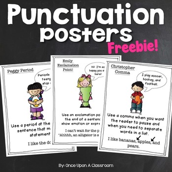 Punctuation - Meet the Puncs! - Anchor Charts FREEBIE!