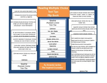 Reading Multiple Choice Test Tips for Flipbook