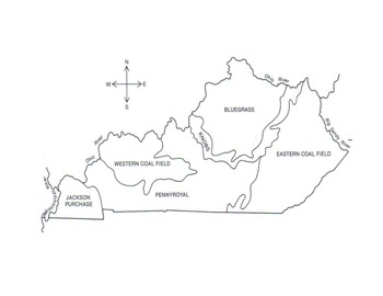 Regions of Kentucky Map (Labeled and Blank Maps)