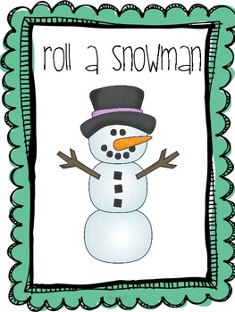 Roll a Snowman: A Winter Freebie