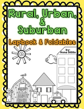 Rural, Urban, & Suburban Communities Lapbook & Foldables