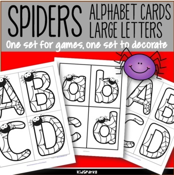 SPIDERS Theme Set of Large Alphabet Letters - FREE