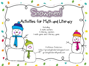 Snowmen! Activities For Math and Literacy