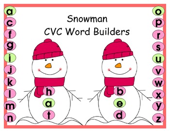 Snowmen CVC Word Builders