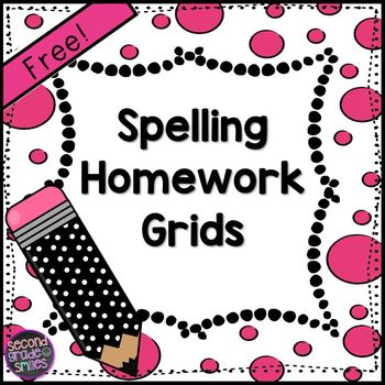 Spelling Homework Grids