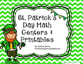 St. Patrick's Day Math Centers - Tubs