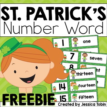 St. Patrick's Day Number Word FREEBIE