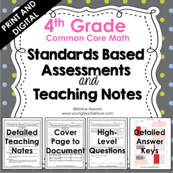 Standards Based Assessments: 4th Grade Math *ALL STANDARDS