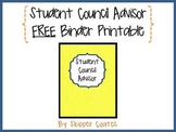 Student Council Advisor--FREE Binder Printable