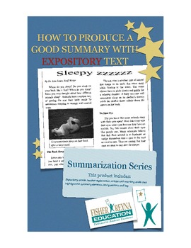 Summary of Expository Text Grade 3-5 SleepyZ Article