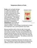 Temperature Effects on Fluids Common Core Reading and Writ