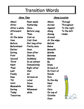 list of transitional phrases for essays