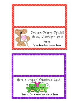 Valentine's Day Goodie Bag Topper - Editable!