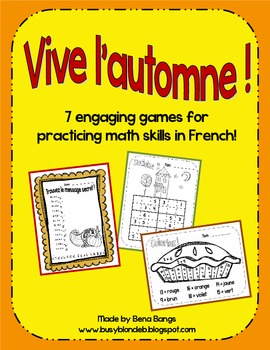 {Vive l'automne!} 7 Engaging Games for Practicing Math Ski