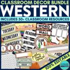 WESTERN/COWBOY Theme EDITABLE Classroom Essentials-34 Prin