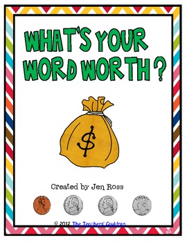 What's Your Word Worth? Freebie