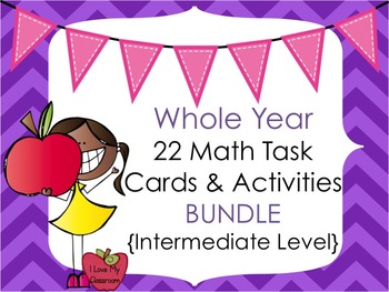 Whole Year Math Task Cards and Activities {22 Products - I
