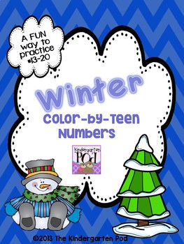 Winter Color-by-Numbers: Teen Numbers