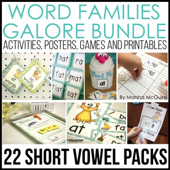 Word Families Galore Bundle-22 Weeks of Differentiated Word Work
