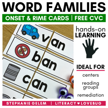 Word Families- Short A Onset and Rime Cards