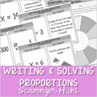 Writing and Solving Proportions Scavenger Hunt ~Aligned to