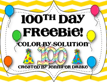 100 Day 'Color-By-Solution' FREEBIE!