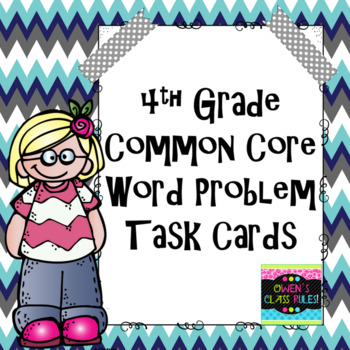 4th Grade Common Core Math Word Problems