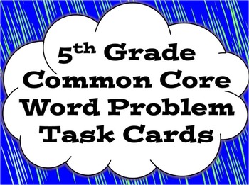 5th Grade Common Core Word Problems