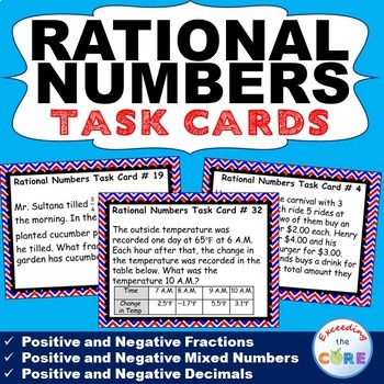RATIONAL NUMBERS (Fractions & Decimals) Word Problems - Ta