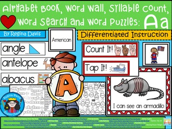https://www.teacherspayteachers.com/Product/A-Alphabet-Book-Aa-Word-Wall-Syllable-Count-Word-Search-Word-Puzzles-1881799