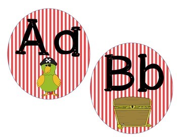 Alphabet Cards: Pirate Themed