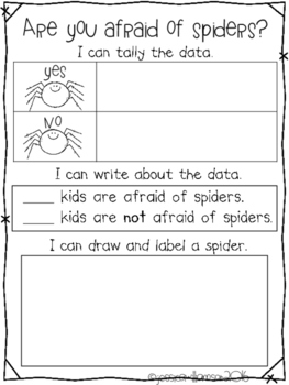 Are you afraid of spiders recording sheet