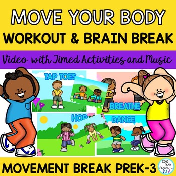 BRAIN BREAK MOVEMENT ACTIVITY "MOVE YOUR BODY" MOVIE *PE *