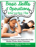 Basic Skills Math Intervention Plan- Supports Middle Schoo