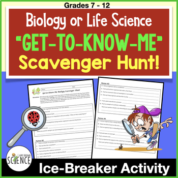 Biology Scavenger Hunt for Back to School