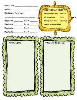 Book Club Student Forms