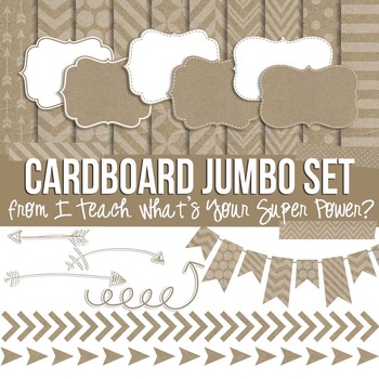 Cardboard Jumbo Bundle Papers and Clipart