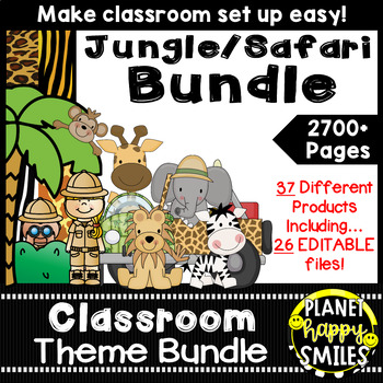 Classroom Theme Bundle ~ Jungle/Safari Theme