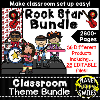 Classroom Theme Bundle ~ Rock Star Theme