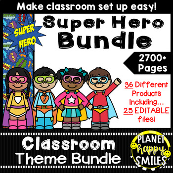 Classroom Theme Bundle ~ Super Hero Theme