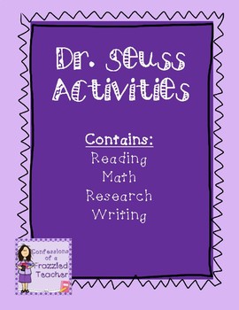Doctor Seuss Writing, Reading, and Math Activities